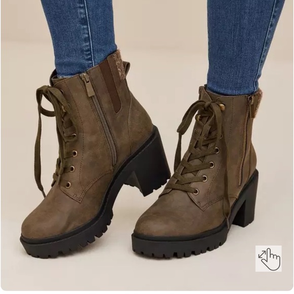 torrid Shoes - Nwt torrid sock detail hiker boots size 9.5WW